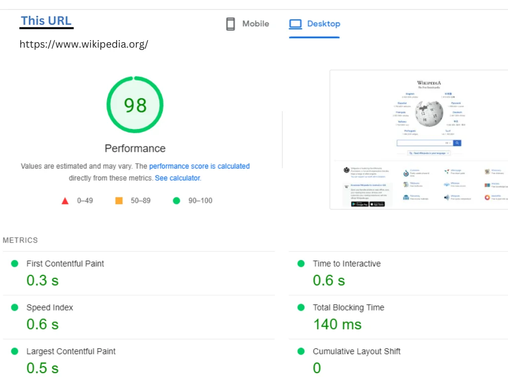 google page speed insights